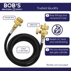 Bisupply Propane Tank Extension Hose Kit - Gas Hose For Torch Weed Burner Bottle