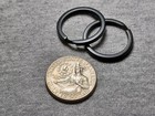  2  Black Metal 1 Inch 25mm  Flat Split Ring Key Rings Key Holders