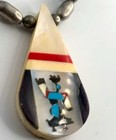 Vtg Native Southwestern Necklace 925 Sterling Silver Lapis Turquoise Coral