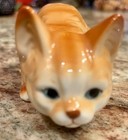 Vintage  Orange Tabby Pouncing Hunting  Cat Ceramic 