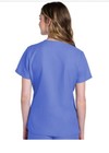Cherokee Workwear Original Ultra Ladies V-neck Top Light Blue Women   s Size Xl