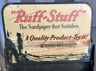 Antique Ruff Stuff Sandpaper Hardware Store Tin Indian Sign Display Wausau Wis