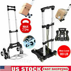 New 2 Wheels Luggage Cart Folding Push Truck Hand Collapsible Cart Portable