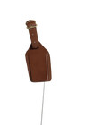 Leather Window Tan Luggage Tag With Flap Travel Bag Label Tag Suitcase Women