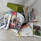 Vintage Wil-hold Wilson Sewing Pattern Box Green Full Of Vintage Patterns