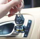 6cm Batman Keychain Light-up Eyes Mini Figure Dark Knight Rises Key Chain Gift