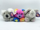 Vintage Puffkins Plush Lot Of 3 Cosmo Bear Aussie Koala Elly Elephant