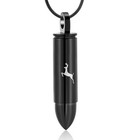 Deer Cremation Jewelry For Ashes Bullet Shape Pendant Urn Necklace Keepsake Gift