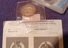 Anacs Sassanian Silver Drachma Gem Unc   Original Paper Certificate   1986