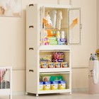 Portable Wardrobe With Magnetic Doors  4 Cubes   Hanging Rod W 10 Hangers