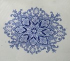 C 1840 Blue Transferware Thomas Godwin 15 5  Earthenware Platter -polish Star-
