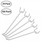 2  4  6  8  Long Peg Board Shelving Hooks 1 8  Thick Zinc Steel-pack 20 pack 100