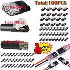 100pcs 1 2 3 Pin Electrical Wire Connectors Kit Quick Splice Wire Connectors 