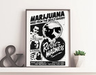 Vintage Reefer Madness Cannabis Marijuana Weed Prohibition Poster