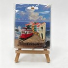 Lisbon Portugal Red Vintage Tram Fridge Magnet Tourist Resin Refrigerator Craft