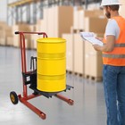 Hydraulic Material Lift 450lbs Winch Stacker Adjustable Pallet Dolly Lift 6-80cm