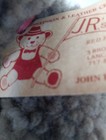 Handmade Teddy Bear Jr s Red Foot Brown Sheepskin   Leather Jointed Vtg 15  Tags