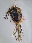 Black Gold Venetian Style Split Face Decorative Mask Feathers Plaster