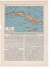 Cuba Map Small Caribbean Havana Geography Illustrated Atlas 1948 Vintage Print