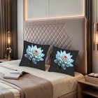 Elegant Decorative Throw Pillow Covers Set Of 2 - 18x18in Floral Design 