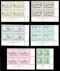 Canada  o16-o25 Mnh Plate Block 1950 Officials Kgvi Peace G Oveprint