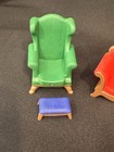 Vtg Playmobil Victorian Mansion Living Room Furniture Sofa Chairs Stools Table