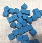 Math Manipulatives Lot Of 42 Base 10 Counting Units - Blue Plastic Squares