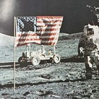 Vintage Original 1977 Nasa Apollo 17 Schmitt Flag Moon Surface 8  X 10  Photos