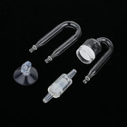 Co2 Diffuser  Carbon Dioxide Glass Reactor U Shape Tube Set For Aquarium Plants 