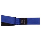 Mens Bow Tie Self Tie 100  Silk Solid Blue Geometric Woven Adjustable Bowtie