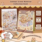 20 Sets 3d Sticker Scene  Miniature House Book For Sticker Therapy  Cute Cartoon