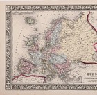 1860 Europe Map Original Political Divisions - Russia - Prussia - Norway
