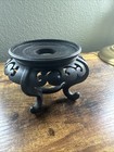 Black Wood Base Display Stand Carved Asian Chinoiserie