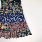 Vintage India Cotton Gauze Patchwork Black Floral Dress 90s Sheer Cottagecore