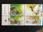 Israel Scott  1025a 1989 Ducks World Stamp Expo  89 Full Tab Strip Mnh  