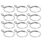 36 Pcs Curtain Ring Metal Rings With Clips Hooks For Drapes Clear Warm Gold