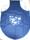 Aarikka Finland Blue Apron With Ram  p  ssi  Print  Navy Blue Cotton New