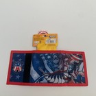 Captain America Marvel Avengers Trifold Wallet And Keychain 2pc Set Brand New