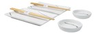 Yukino Hana Porcelain Sushi Plates Sauce Dishes Chopsticks Dinnerware Set For 2
