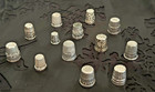 Irish  Sterling Silver  Thimble Symbols Of Shamrocks And Harp