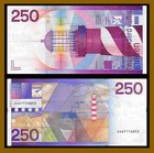 Netherlands 250 Gulden  1985 P-98 Lighthouse F