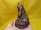 Nepalese Bronze Gold Lacquer Four Armed Elephant God Ganesha Altar Statue  z12 