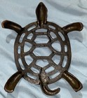 Vintage Cast Iron Turtle Trivet Animal  read Desc 