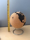 Suck Uk Cork Globe World Map Push Pin Board 10  25 Cm On Stainless Steel Base