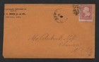 Us 1860s Train Advertising Cover  moss Jr    Co   Ottumwa  Iowa To New York