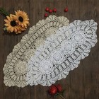 Vintage Hand Crochet Cotton Lace Table Runner Doily Wedding Party Decor Floral