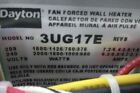 Dayton 3ug17 208 240vac Single Phase Recessed Electric Wall-mount Heater