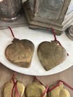 One Vintage 5 5  Mexican Etched Brass Heart Ex Voto Milagro Devotional Prayer
