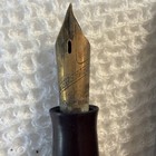 Eversharp Vintage Skyline Brown Stripe Fountain Pen - Fine Point - As Is 14kt