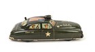 Vtg Marx Usa Army Staff Car Tin Litho Wind Up Toy Car 1940s Working Motor As-is
